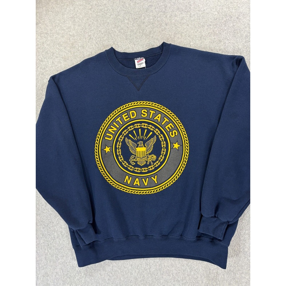 United States NAVY Soffe Logo Crew Sweatshirt (Men's‎ XL) Blue
